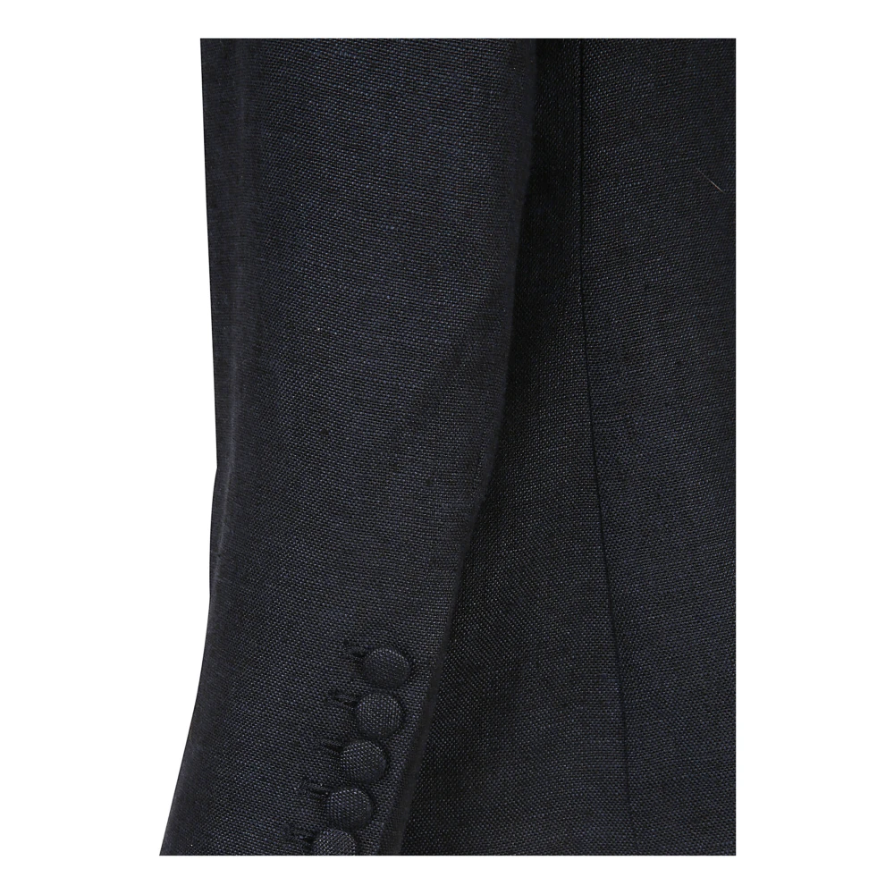Saulina Blauwe Linnenjassen Made in Italy Blue Dames