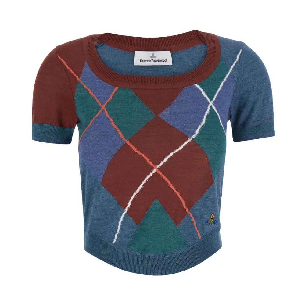 Vivienne Westwood Argyle Body Tee - Female - Full-Body - Multicolor - M - Tops