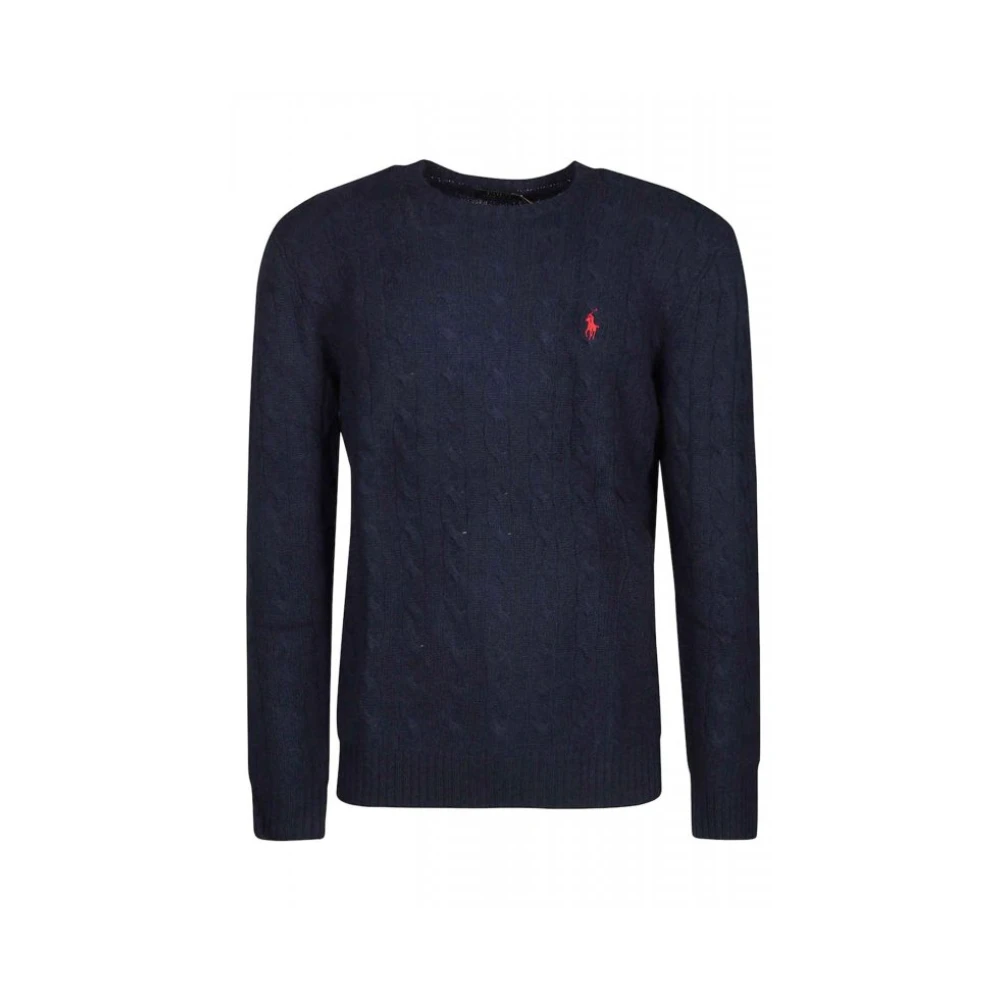 Polo Ralph Lauren Cable Knit Jumper In Wool And Cashmere Men's Navy Blue Large - La Redoute - Image 3