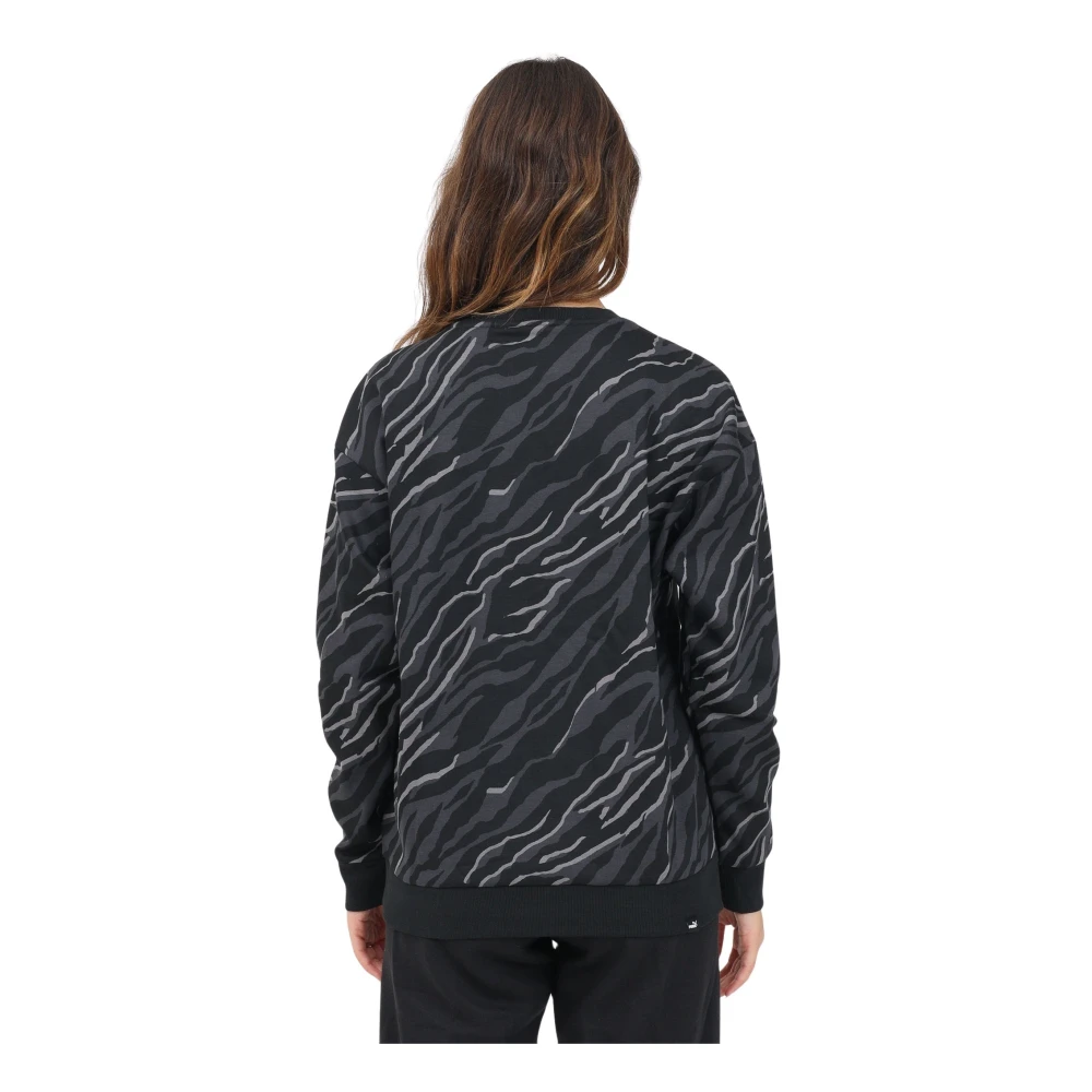Puma Dierenprint Sweater Black Dames