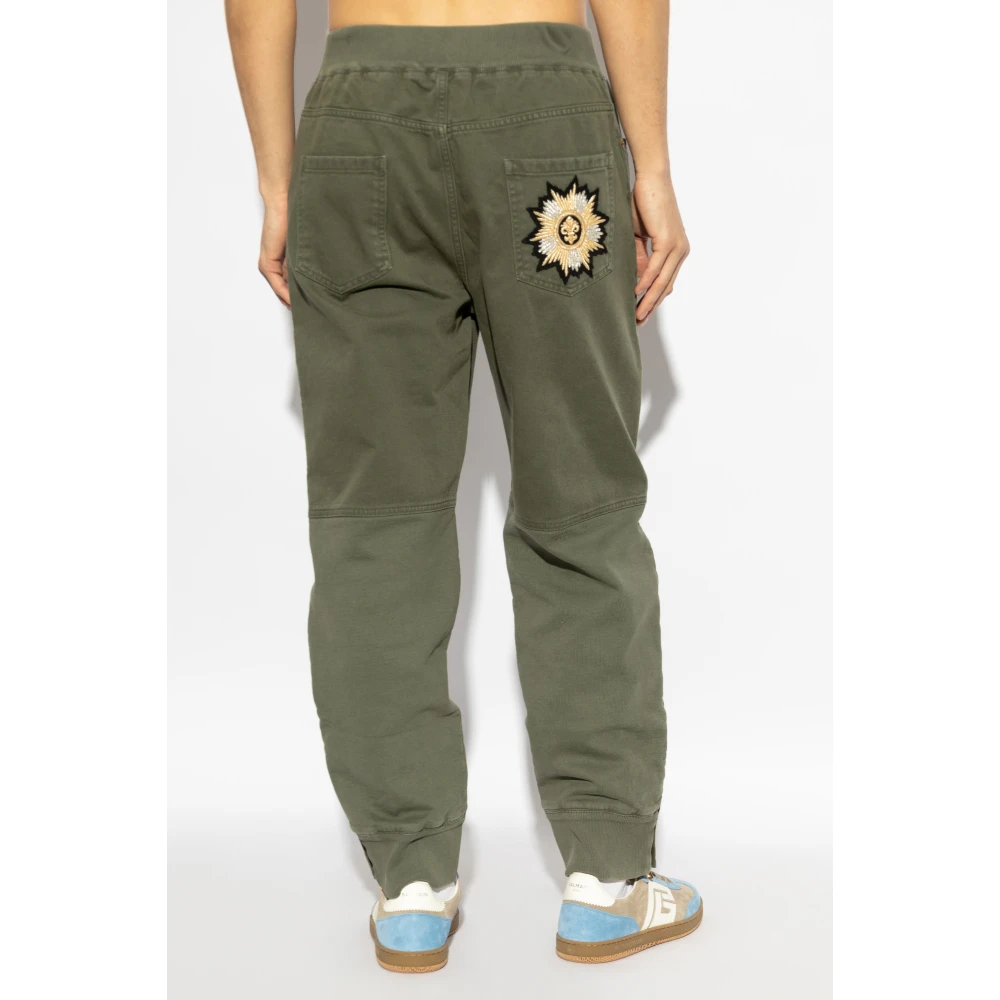 Balmain Broek met applicatie Green Heren
