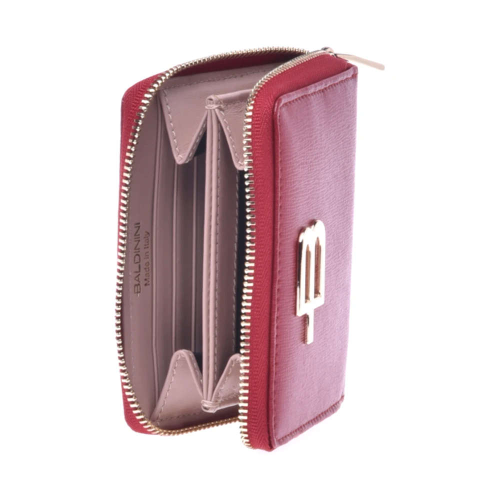 Baldinini Wallet in red saffiano with zip Red Dames