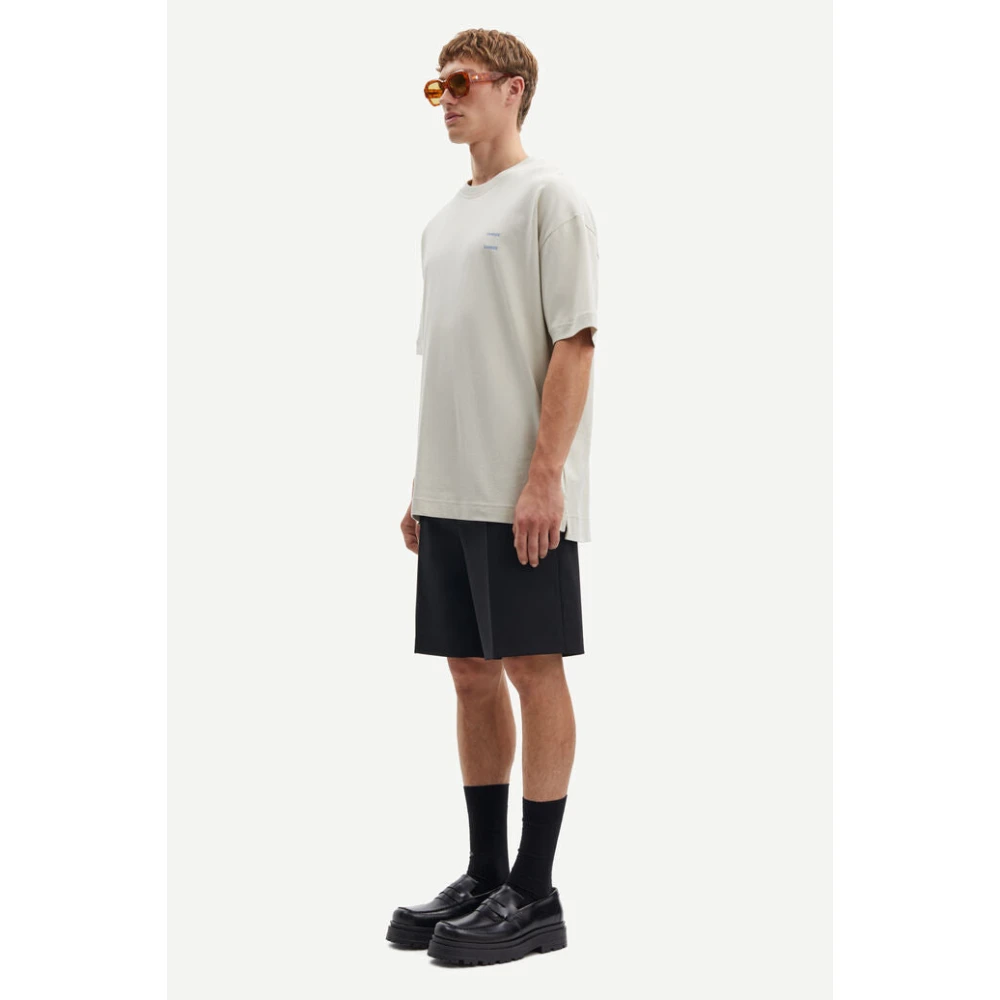 Samsøe Ruimvallend Bedrukt T-shirt Beige Heren