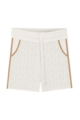 Azure Cable-Knit Shorts