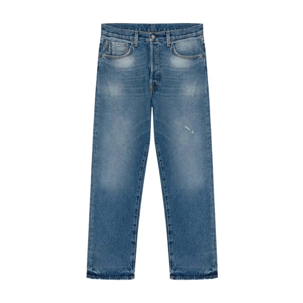 Acne Studios Jeans in medium gewassen denim met licht gewassen effect Blue Heren