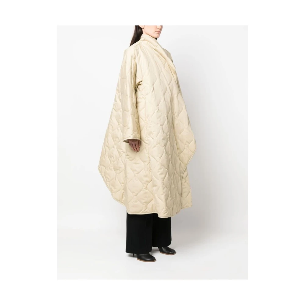 Niccolò Pasqualetti Diamantquilted Asymmetrische Jas Beige Dames