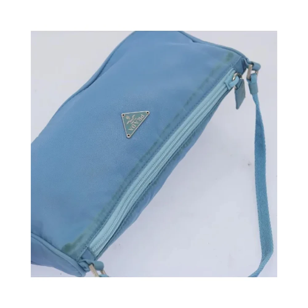 Prada Vintage Pre-owned Nylon home-office Blue Dames