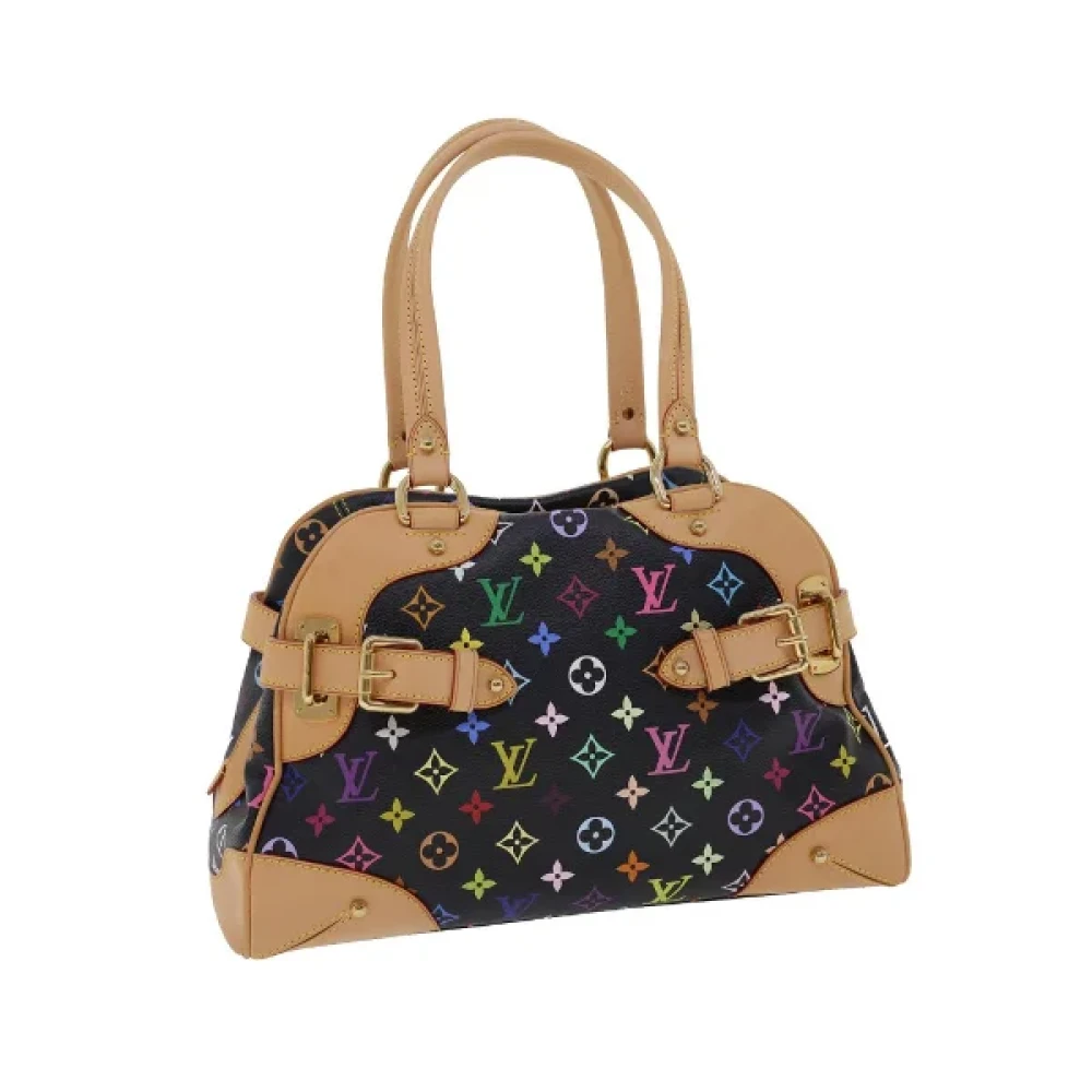 Pre-owned Svart lerret Louis Vuitton veske