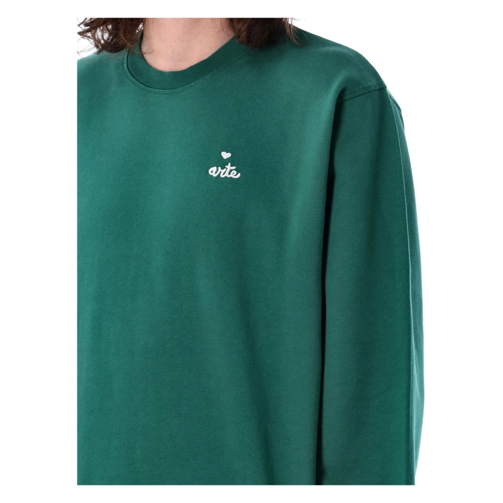 Arte Antwerp Heart Crewneck Sweater Green Heren