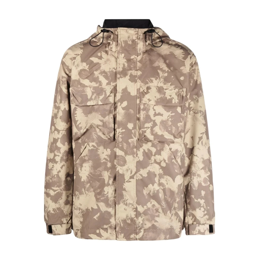 Calvin Klein Jeans Men's Beige Light Jackets, L, Lightweight Polyester Windbreaker Jacket