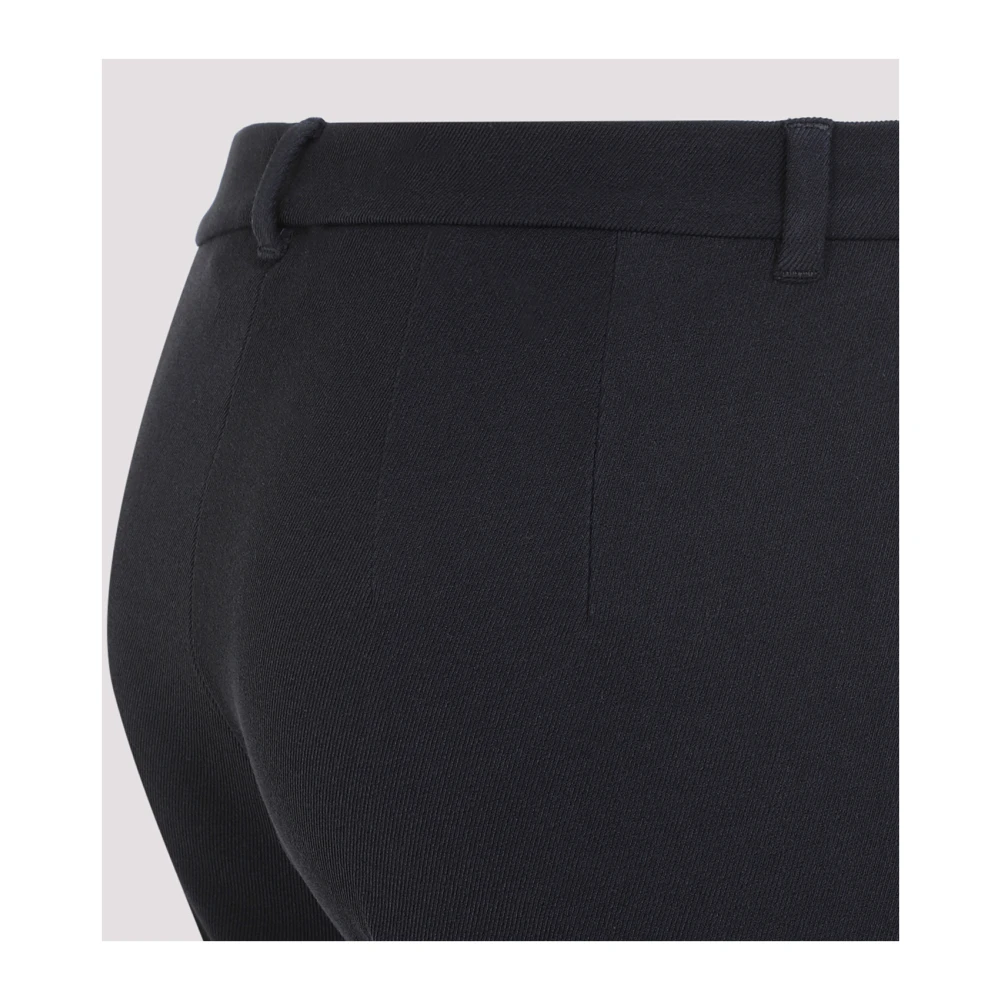 Max Mara Klassieke Donkerblauwe Broek Black Dames