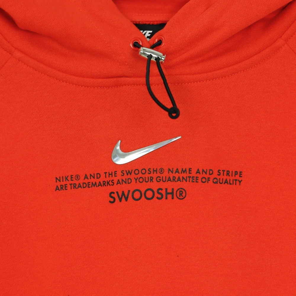 Nike Sportswear Hoodie Lt Crimson Black Orange Dames