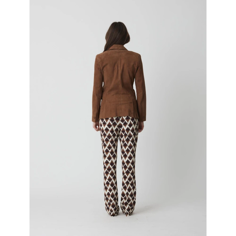 Bully Suède Leren Jas voor Vrouwen Brown Dames