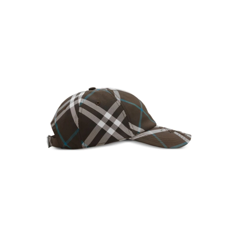 Burberry Check Baseball Cap met Equestrian Knight Patch Multicolor Heren