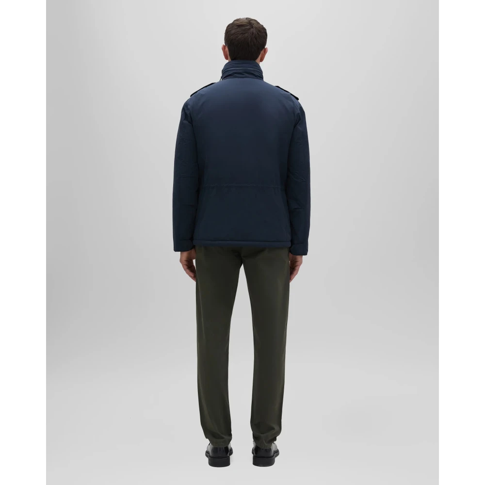 Aspesi Blauwe Field Jacket Vento Gevoerd Blue Heren