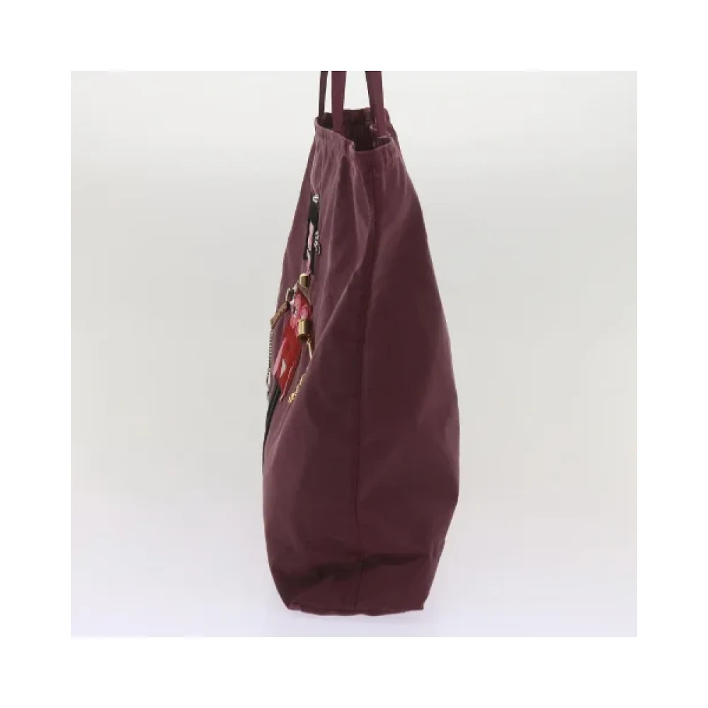 Prada Vintage Pre-owned Fabric handbags Red Dames