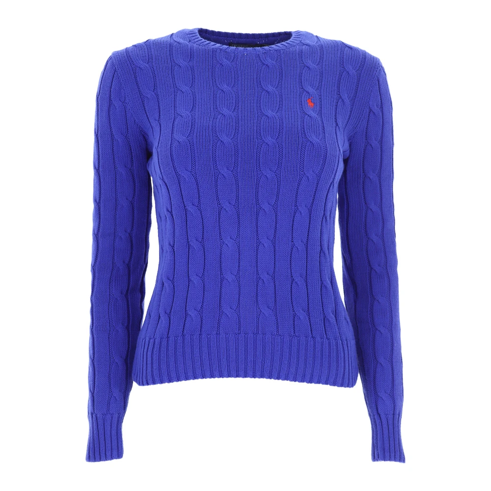 Polo Ralph Lauren Cable-Knit Jumper Paarse Sweater Purple Dames