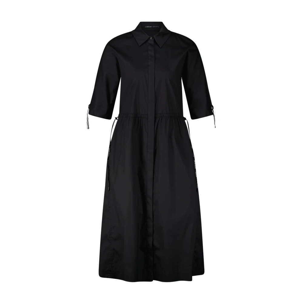 Marc Cain Casual overhemdjurk met getailleerde rijgsluiting Black Dames