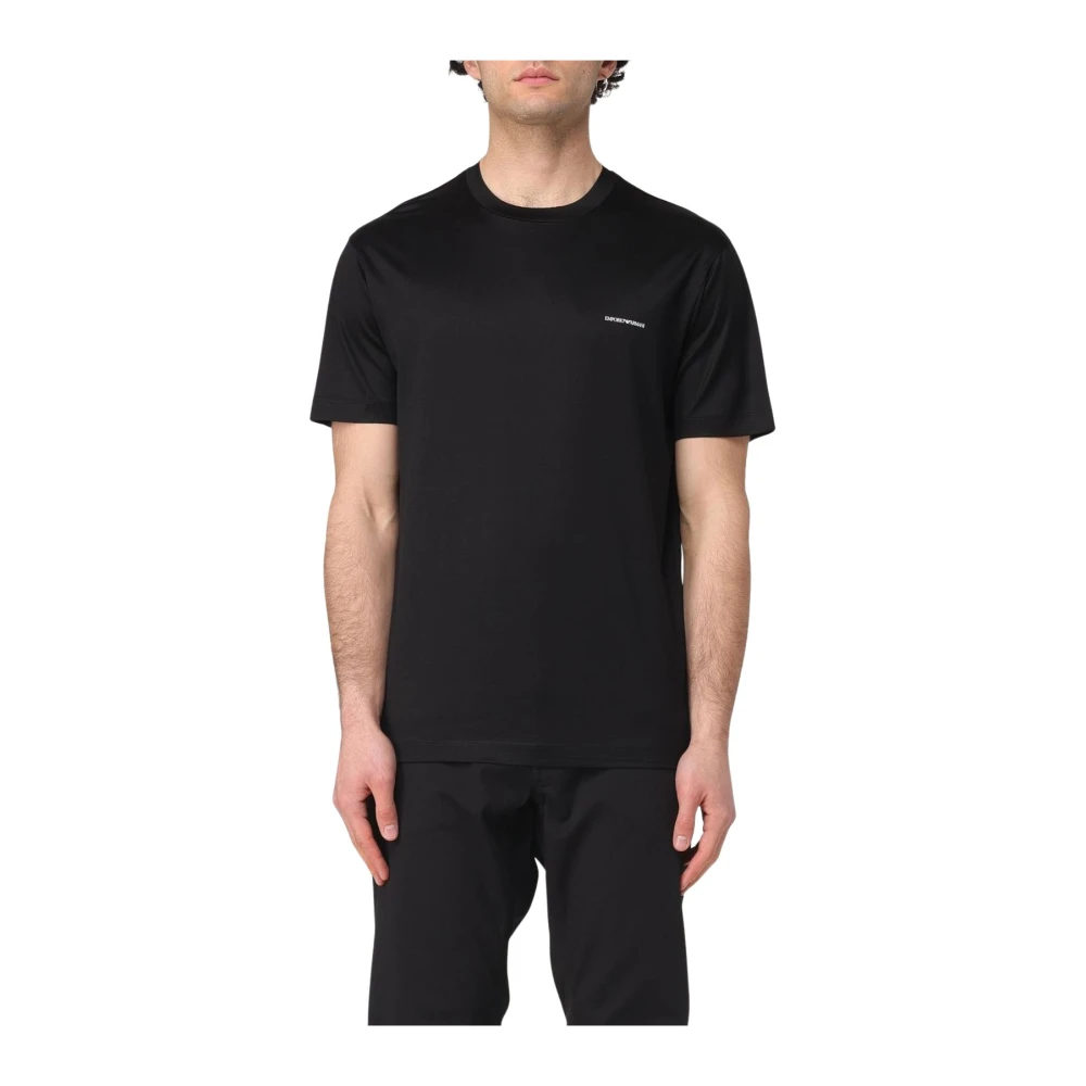 Emporio Armani Hombre Negro - Camiseta De Manga Corta Con Cuello Redondo - Tops - S - Camiseta De Manga Corta Con Cuello Redondo