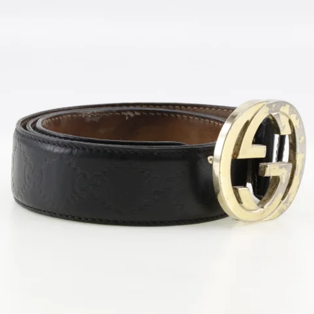 Gucci Vintage Pre-owned Leather belts Black Dames