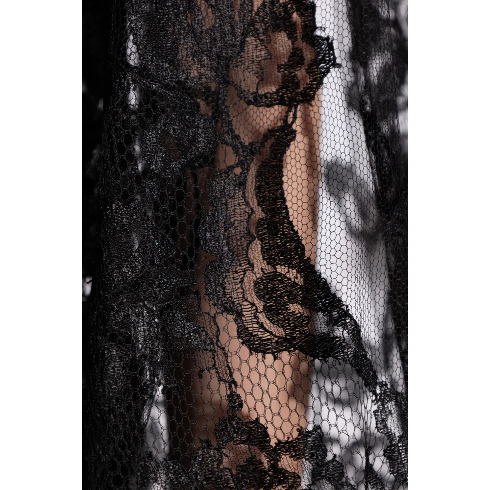 Dolce & Gabbana Kanten top met open schouder Black Dames