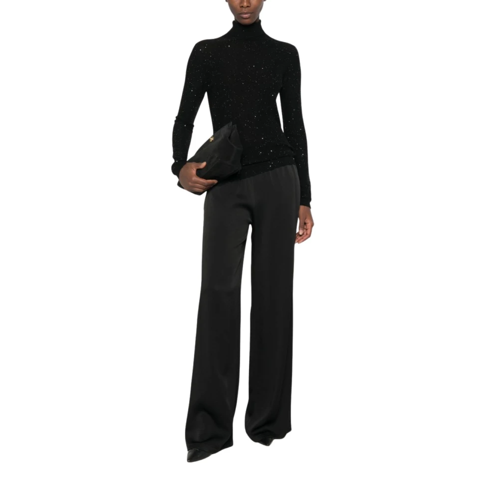 Fabiana Filippi , Turtlenecks, Female, Black, L, Sequin Turtleneck Jumper