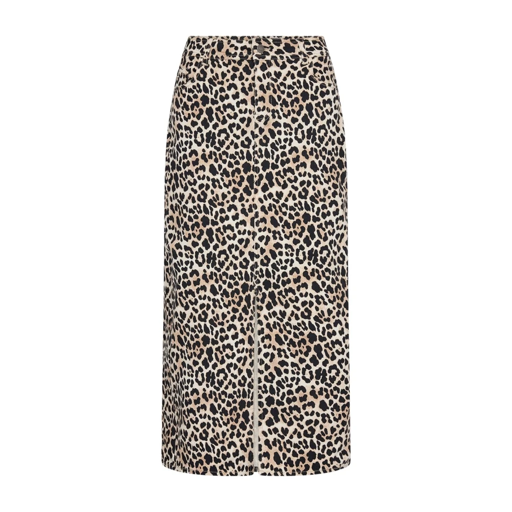 Soyaconcept Dierenprint Midi Rok Kameel Multicolor Dames