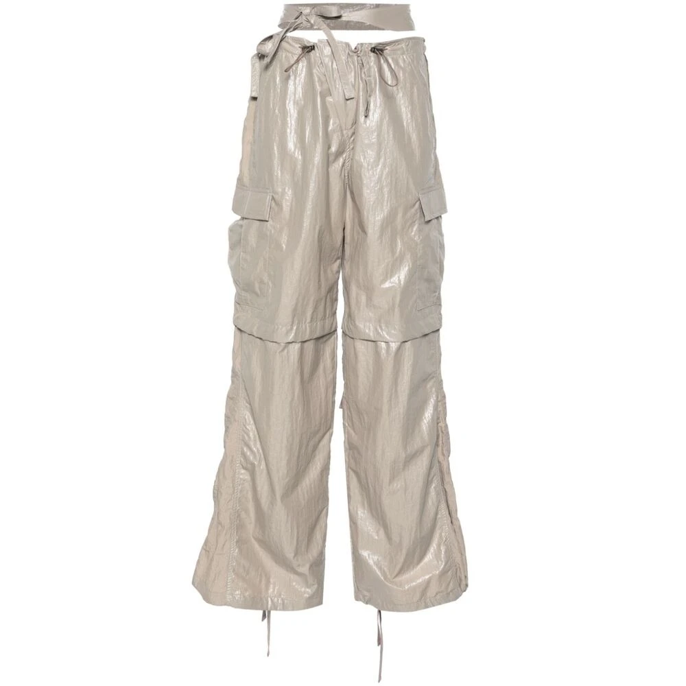 Andersson Bell Beige Cargo Broek met Trekkoordmanchetten Beige Dames