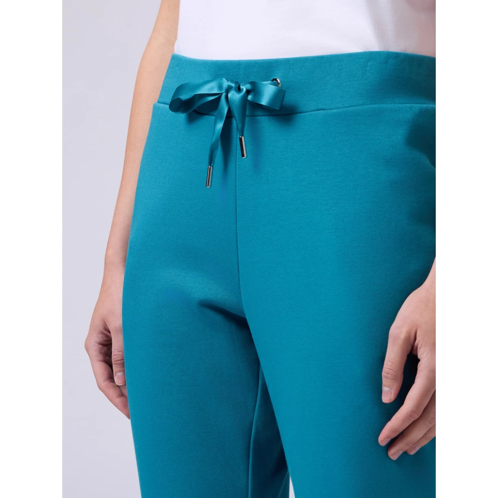Oltre Joggers in katoenmix Blue Dames