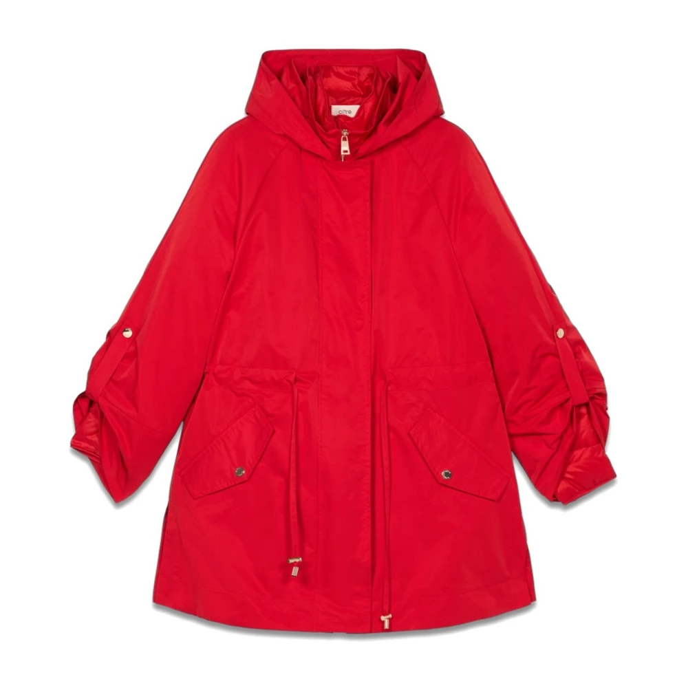 Oltre - Coats > Parkas - Red - Oltre - Modalova