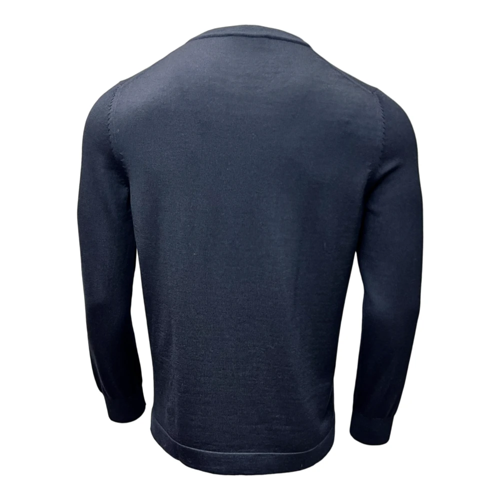 Gran Sasso Navy Merino Athleisure Sweater Blue Heren