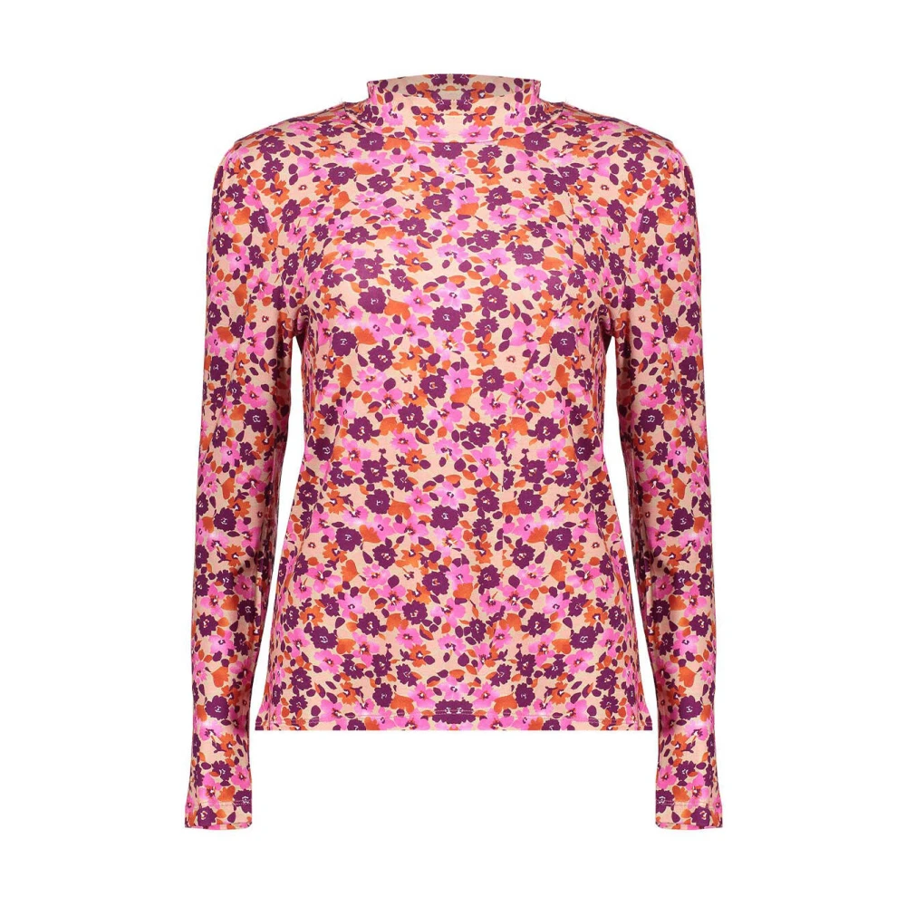 Geisha Bloemenprint lange mouw top Multicolor Dames