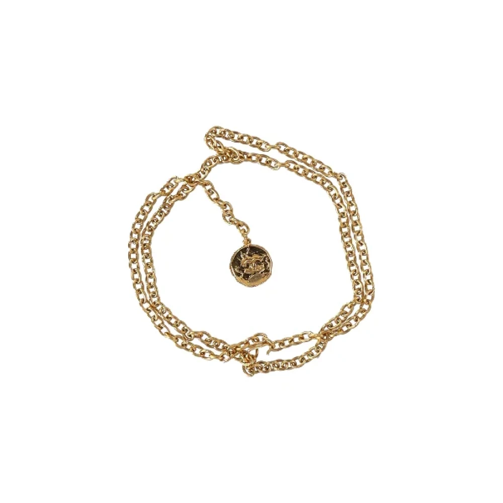 Chanel Vintage Pre-owned Metal belts Yellow Dames