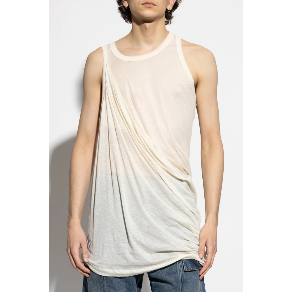 Rick Owens Anthem Tank Unstable Cotton Beige Heren