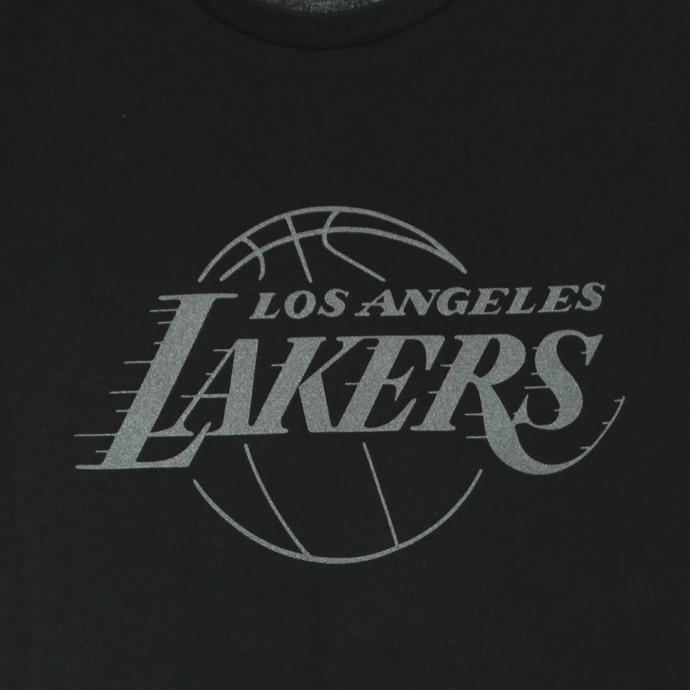 new era NBA Reflecterende Lakers Tee Zwart Black Heren
