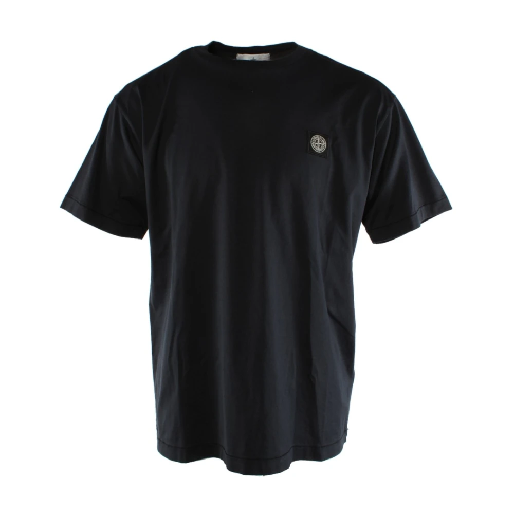 Stone Island Navy Blauw Katoenen T-shirt voor Heren Blue Heren