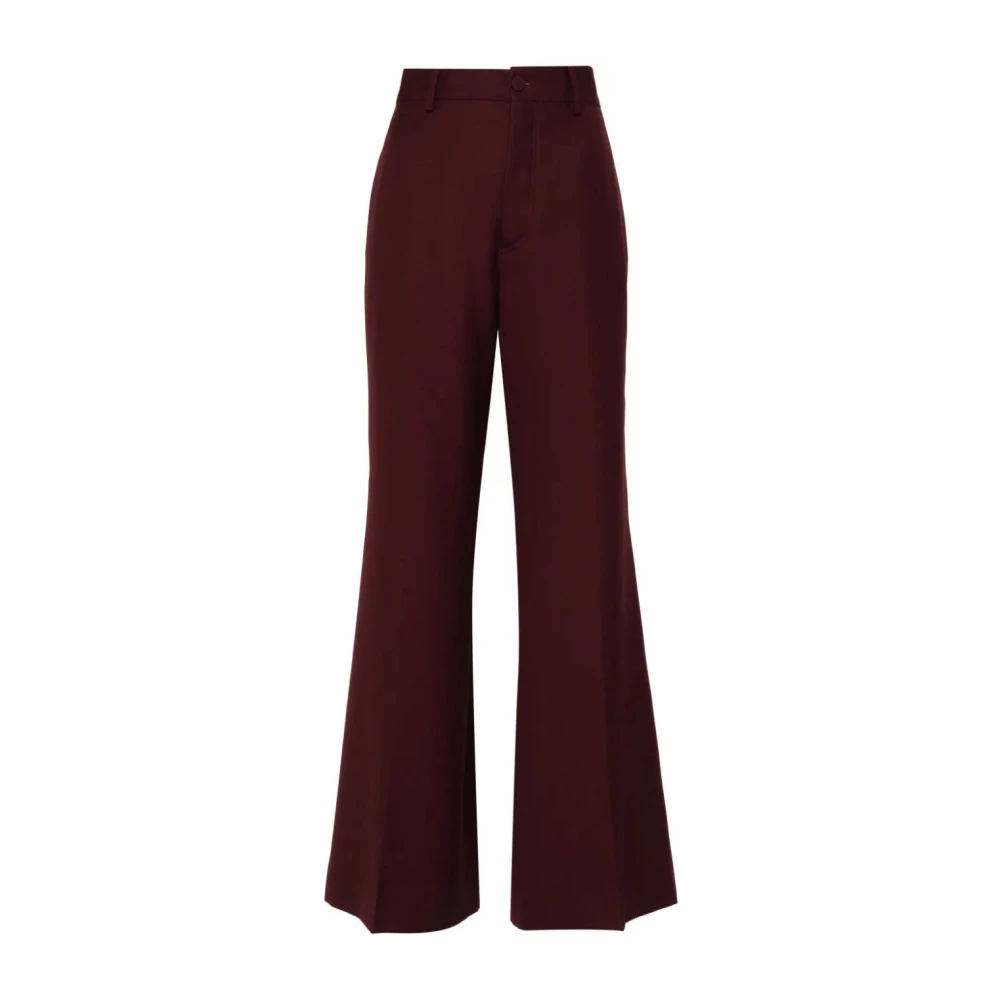 Plan C Donker Bordeaux Casual Broek Brown Dames