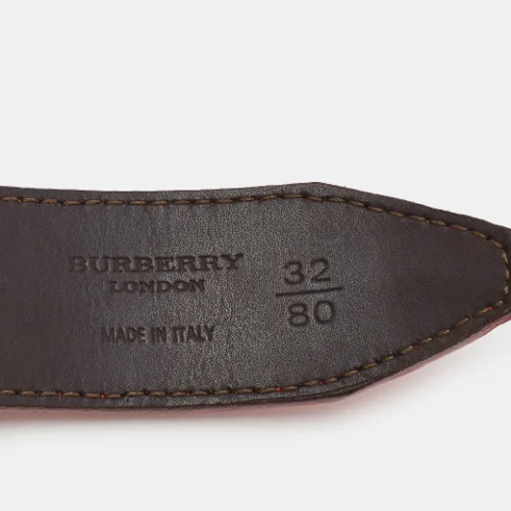 Burberry Vintage Pre-owned Leather belts Red Dames