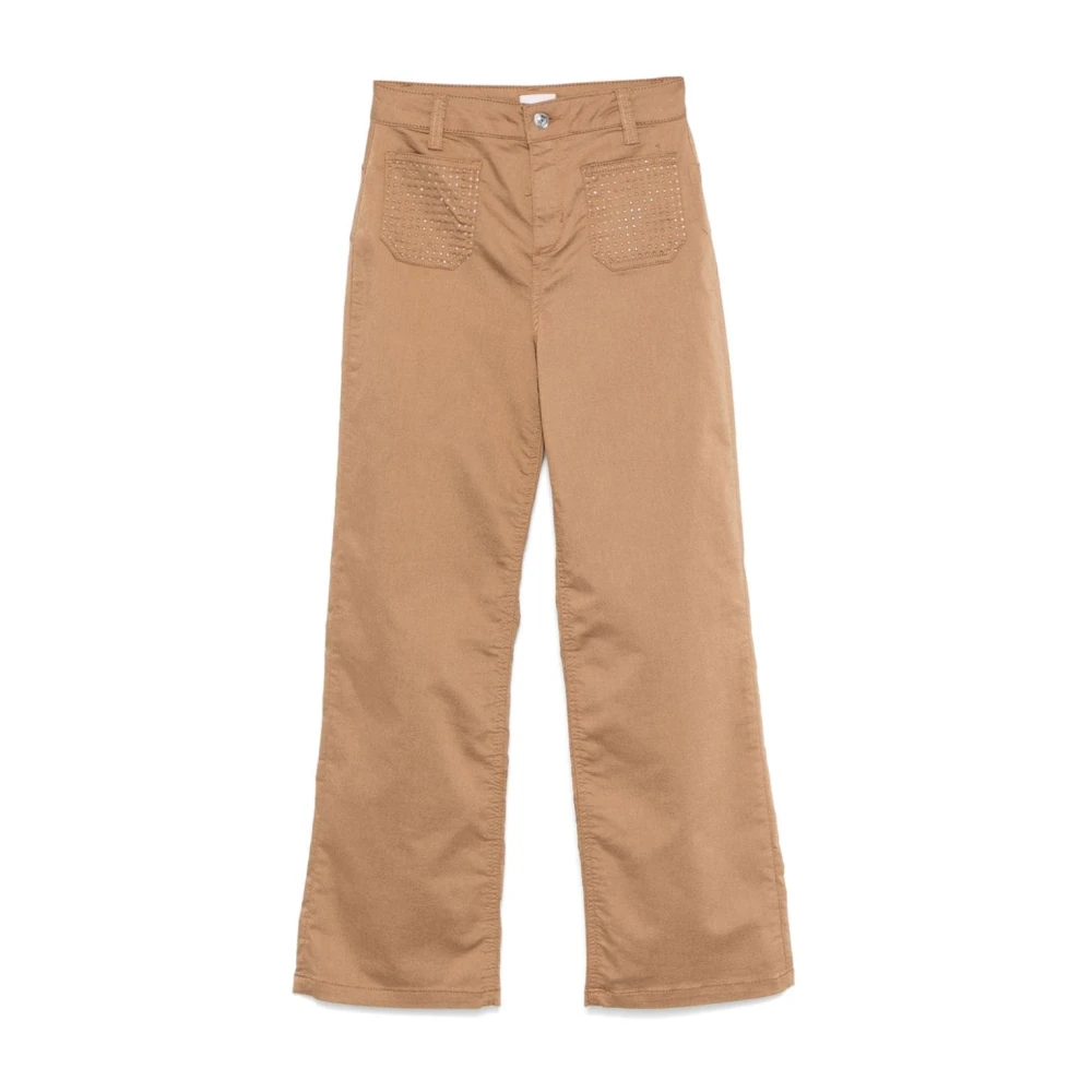 Liu Jo Beige Broek Verhoog Garderobe Stijl Beige Dames