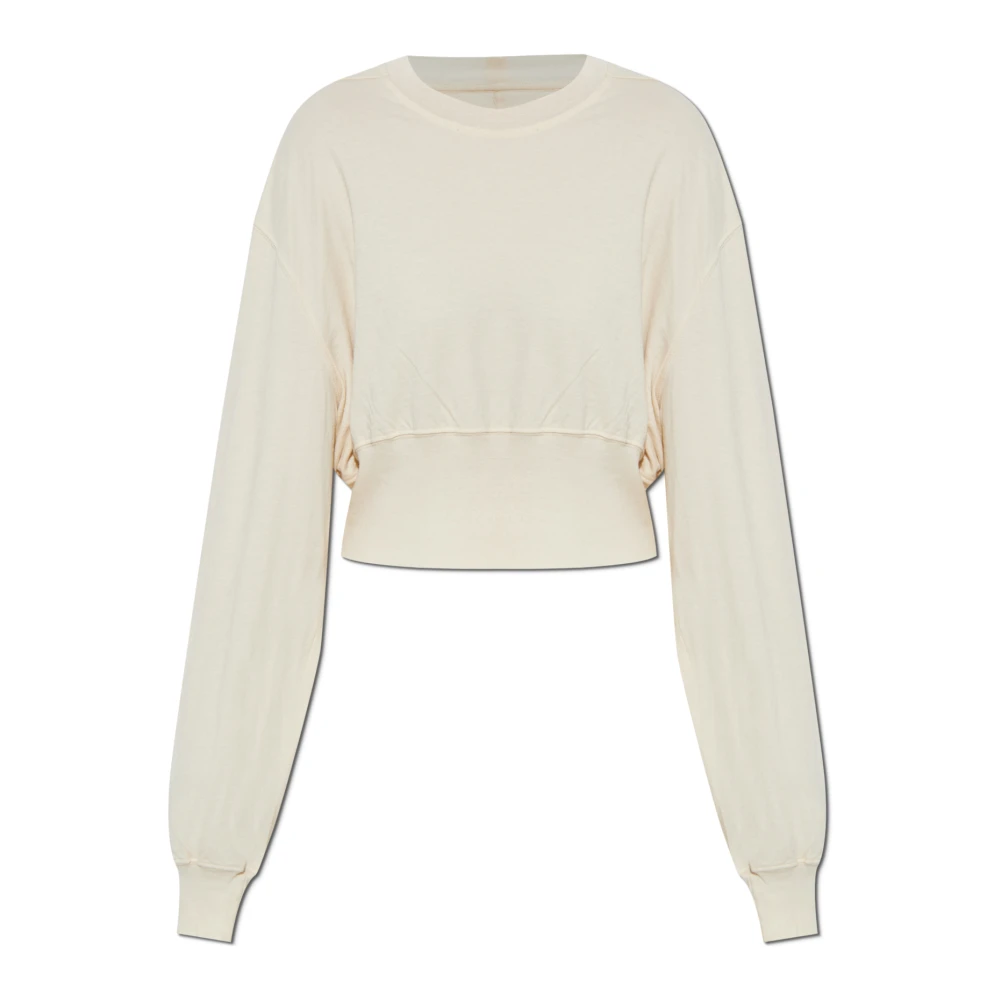 Rick Owens Cotton Crop Top Beige Dames