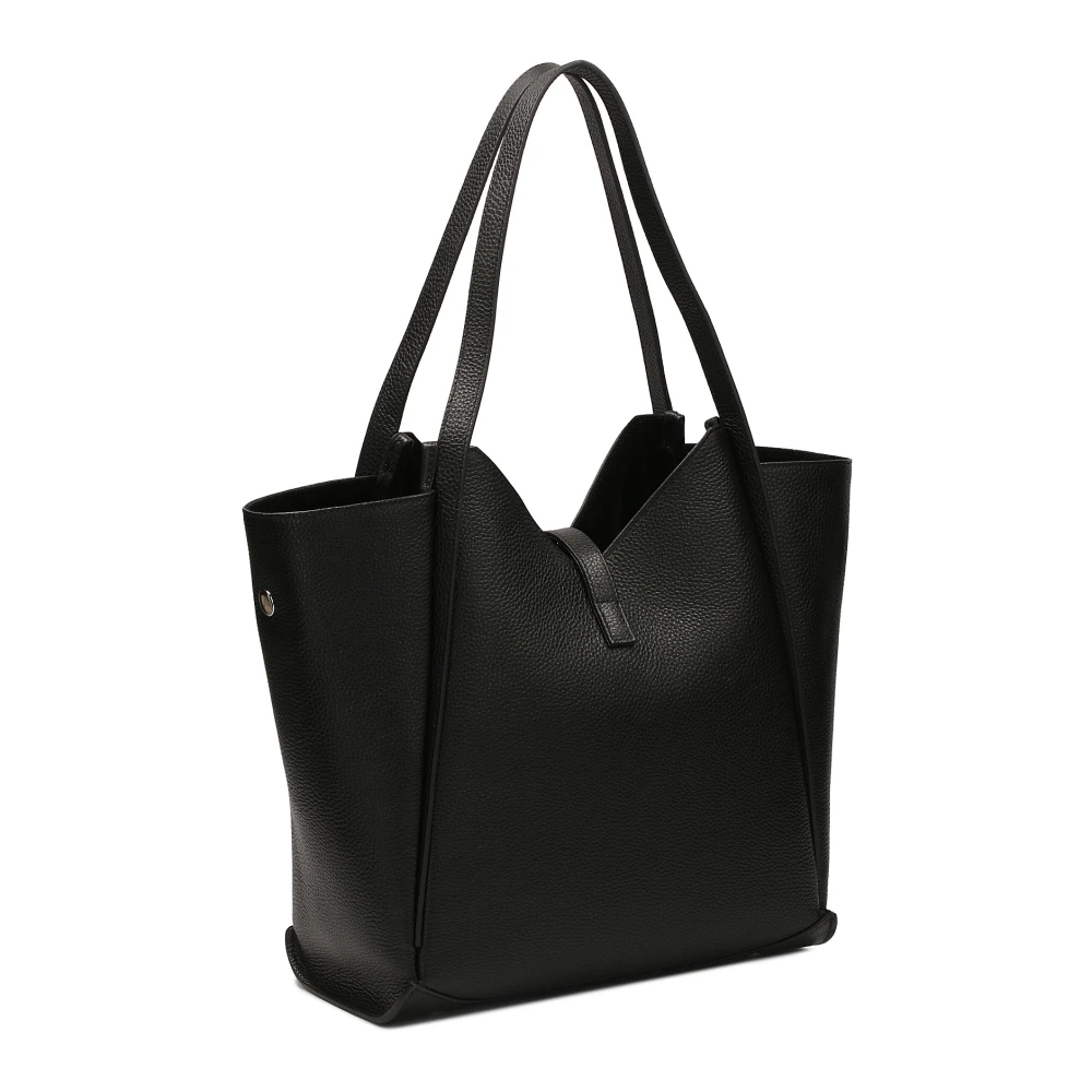 Kazar Leren trapeze schoudertas Black Dames
