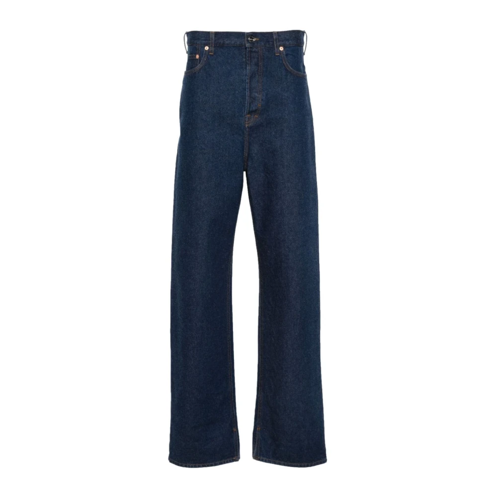 Gucci Blauwe Gewassen Denim Jeans Blue Heren