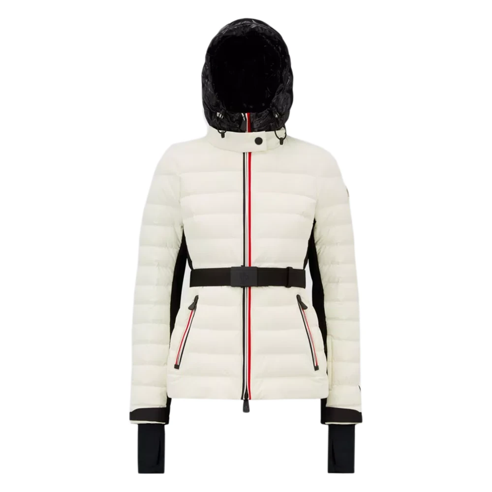 Moncler Witte Ski Jas met Capuchon White Dames