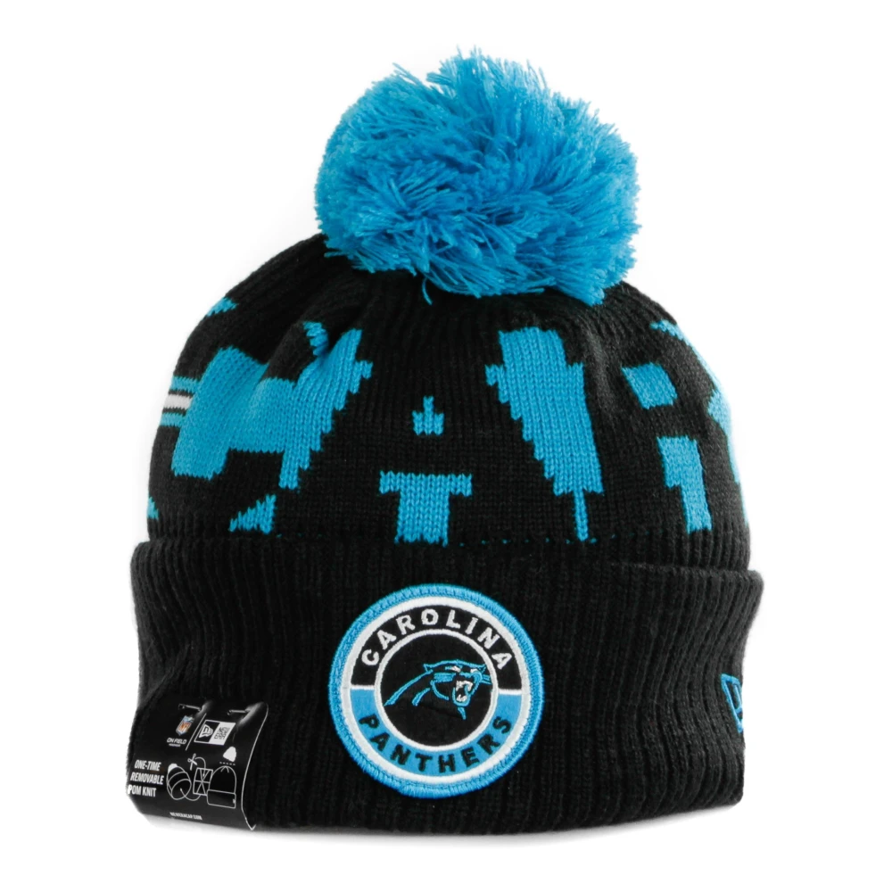 New era NFL Pom Sport Knit Hat Black Heren