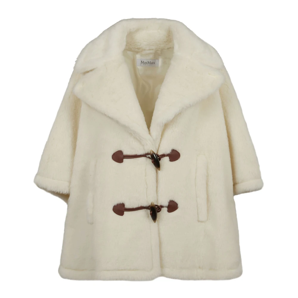 Max Mara Vit Cape Wrap Poncho White, Dam