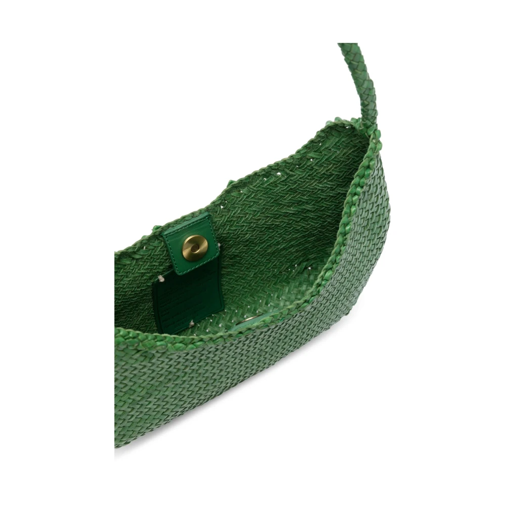 Dragon Diffusion Groene Gevlochten Top Handvat Tas Green Dames