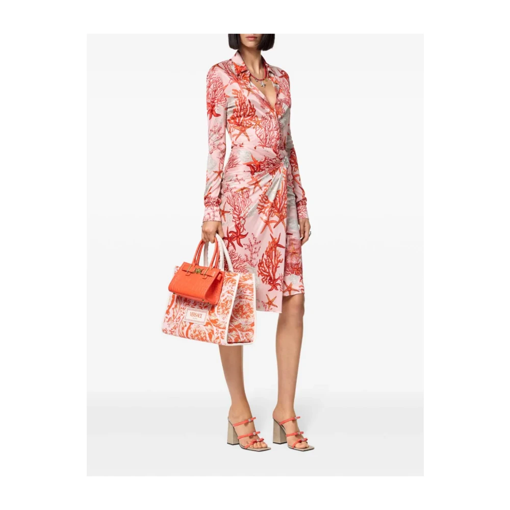 Versace Barocco Sea Print Rok Roze Pink Dames