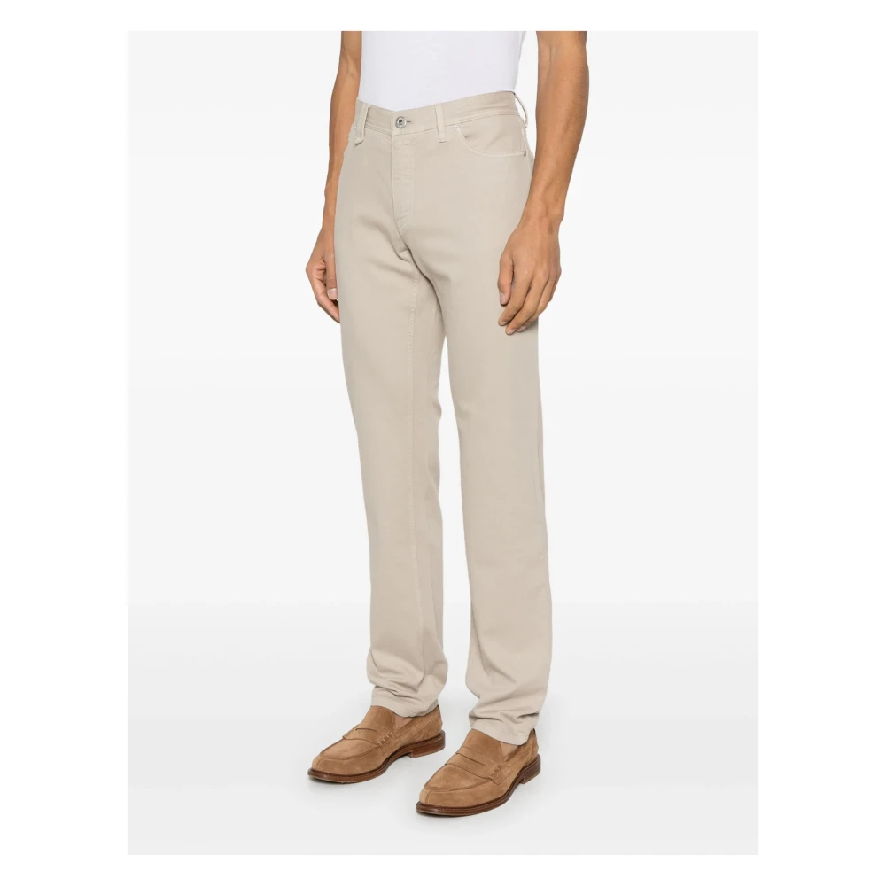 Brioni Klassieke Denim Jeans Gemaakt in Italië Beige Heren