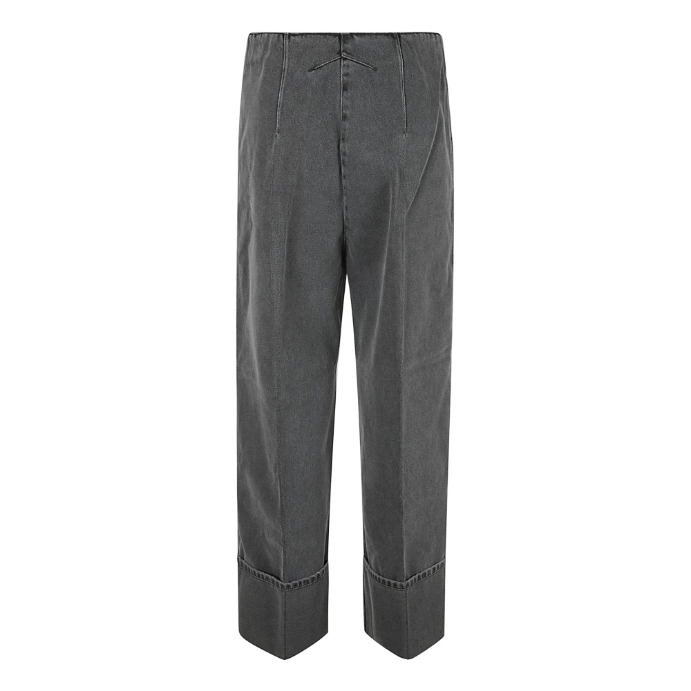 Patou Grijze Denim Iconische Broek Gray Dames