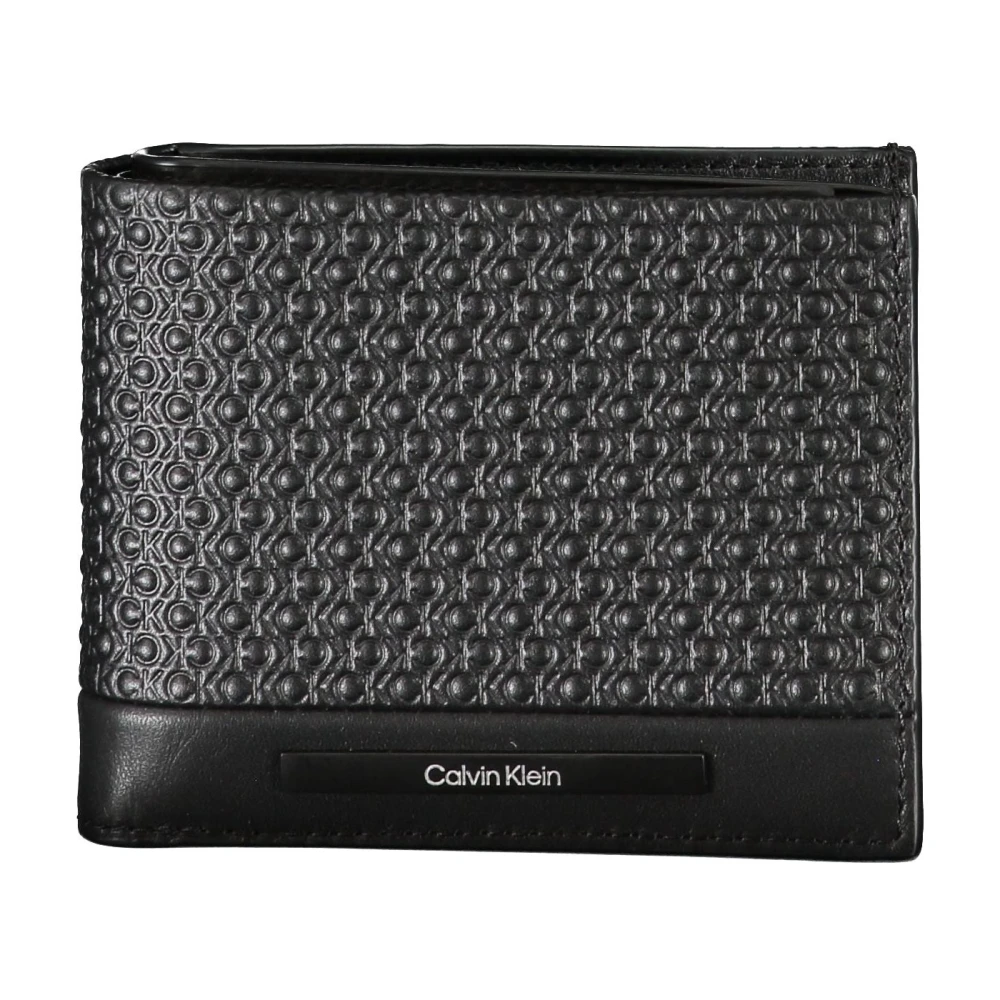 Calvin Klein Heren Portemonnee Zwart Rfid Blokkering Contrast Details Black Heren
